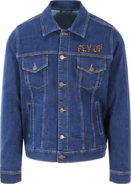 Giacca FlyUp Denime Blue "Leopardata"