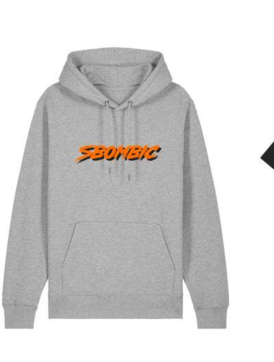 Felpa con Cappuccio FlyUp "SBOMBIC" Grigia