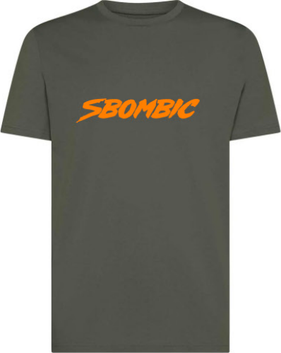 T-Shirt FlyUp "SBOMBIC" Verde/Grigio