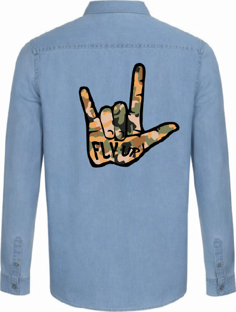 Camicia Denim FlyUp "Leopardata"