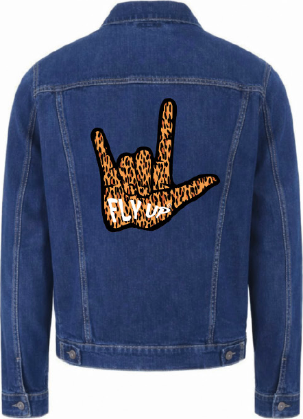 Giacca FlyUp Denime Blue "Leopardata"