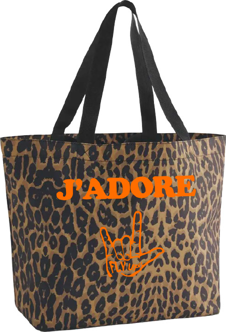 Borsa FlyUp Leopardata "J'ADORE"
