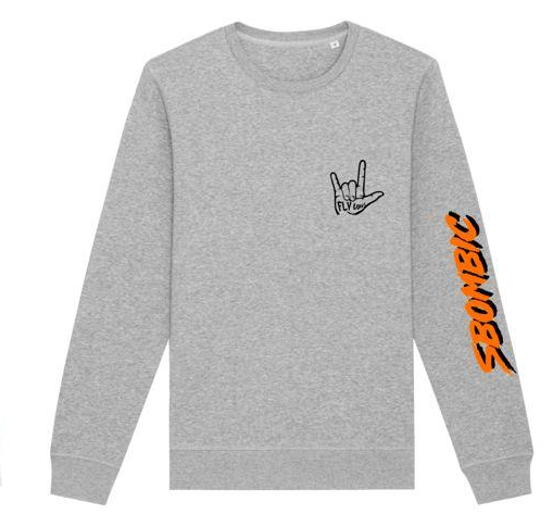 Felpa FlyUp "SBOMBIC" Grigia