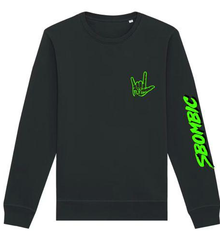Felpa FlyUp "SBOMBIC" Nera